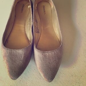 Suede pointed flats